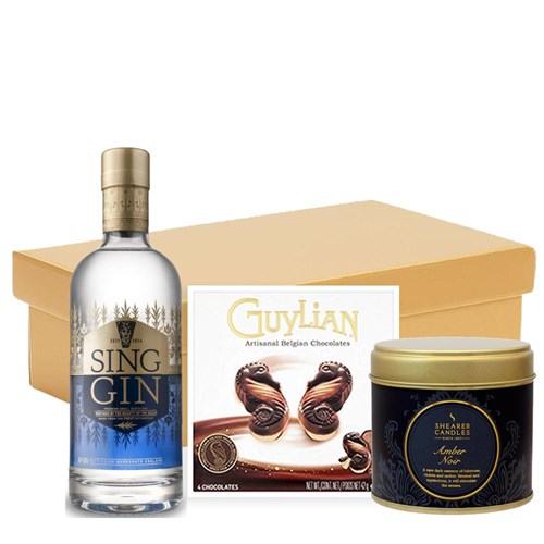 Sing Premium Gin 20cl & Candle Gift Hamper